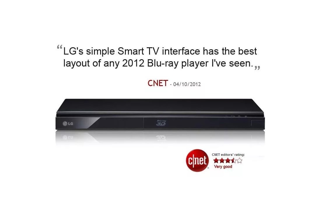 3D-Capable Blu-ray Disc™ Player with SmartTV and Wireless Connectivity