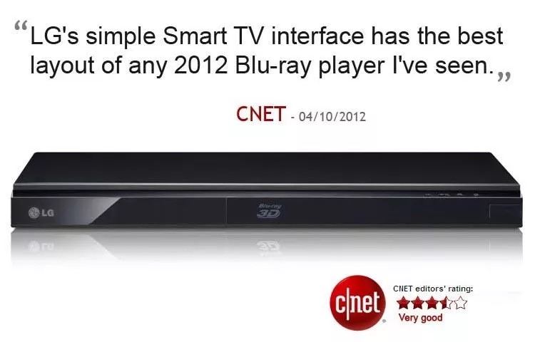 3D-Capable Blu-ray Disc™ Player with SmartTV and Wireless Connectivity