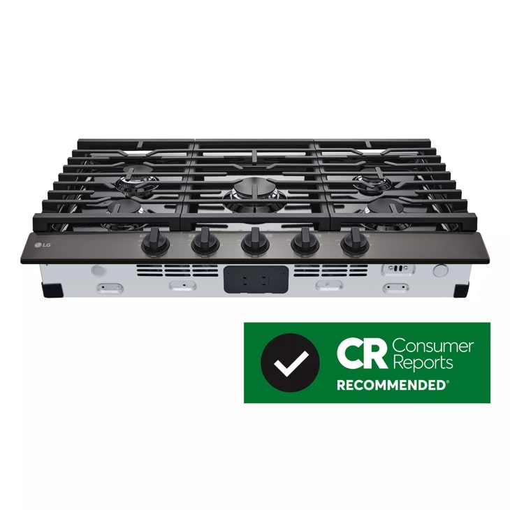 LG 36in GAS Cooktop with 20K BTU and EasyClean Cooktop - Silver