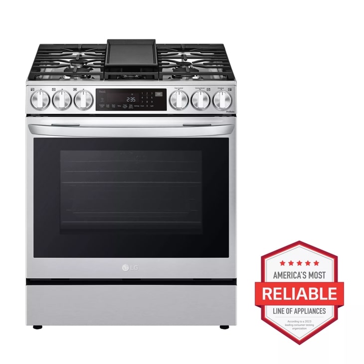 LG LSGL6335F 6.3 cu ft. Smart wi-fi Enabled ProBake Convection® InstaView® Gas Slide-In Range with Air Fry