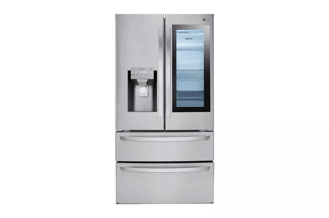 LMXS28596D LG 36 Energy Star Rated French Door Refrigerator with Slim  SpacePlus Ice System and InstaView Door-In-Door - PrintProof Black  Stainless