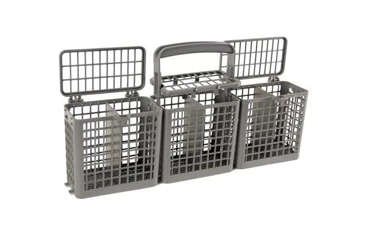 How to load a cutlery basket in a dishwasher?