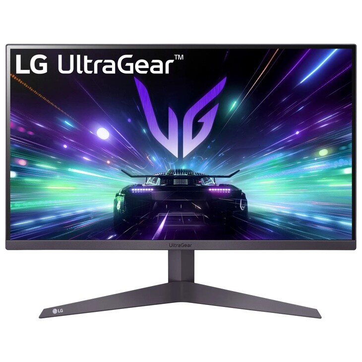 Front view of the 24 Inch LG UltraGear (24GS50F-B) gaming monitor with 180Hz refresh rate and 1ms MBR response time