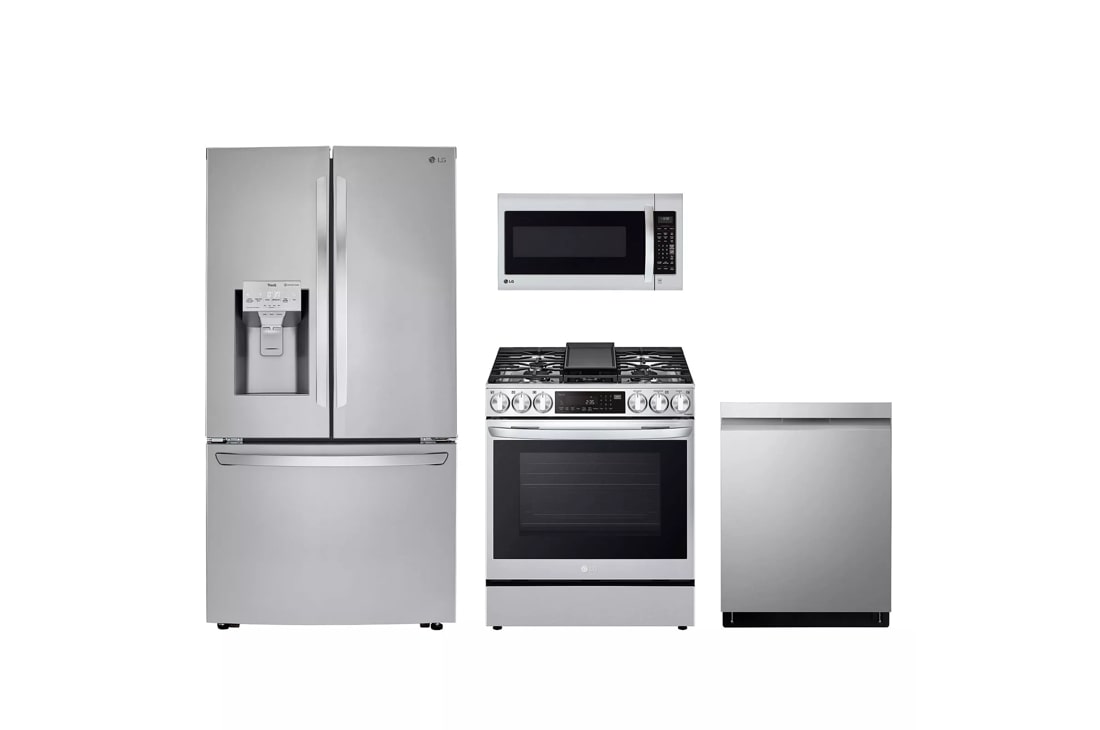 Deluxe Kitchen Package in Stainless Steel with 24 cu. ft. Refrigerator &  Gas Slide-In Range