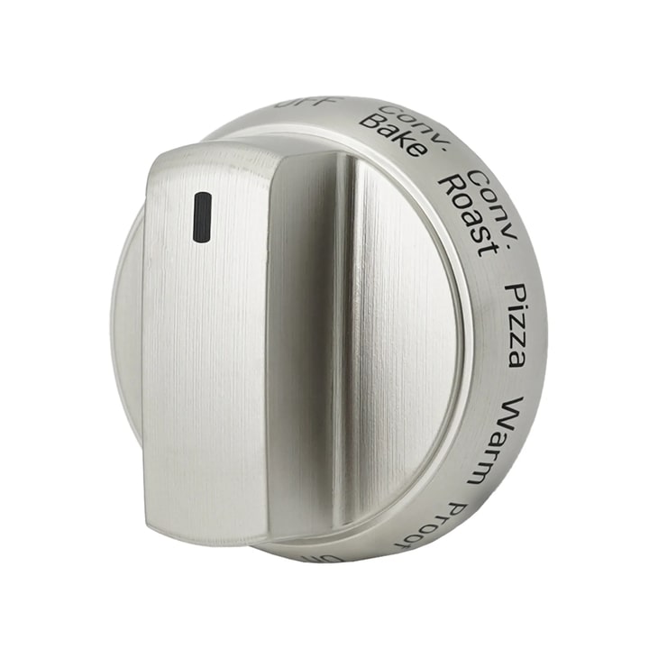 LG AEZ74533306 stainless steel oven control knob with cooking mode settings including Bake, Convection Roast, Pizza, Warm, and Proof