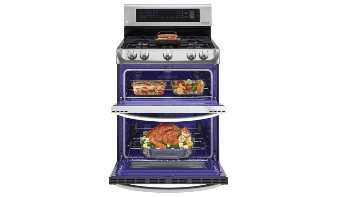 6.9 cu. ft. Gas Double Oven Range with ProBake Convection®, EasyClean® and Gliding Rack LDG4315ST