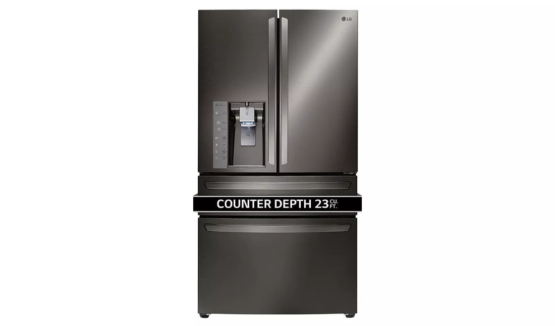 LG 23 cu. ft. French Door Counter-Depth Refrigerator Black Stainless Steel LMXC23746D Picture 1