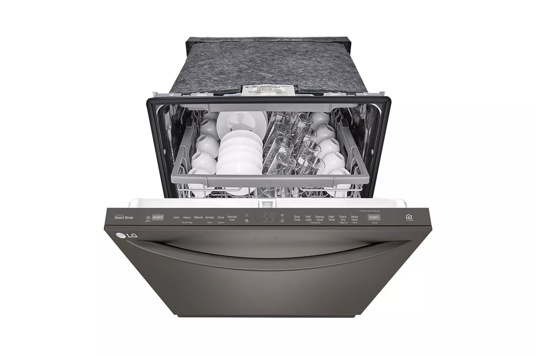 Lave-vaisselle encastré intelligent LG QuadWash, 24, inox noir LDT5678BD