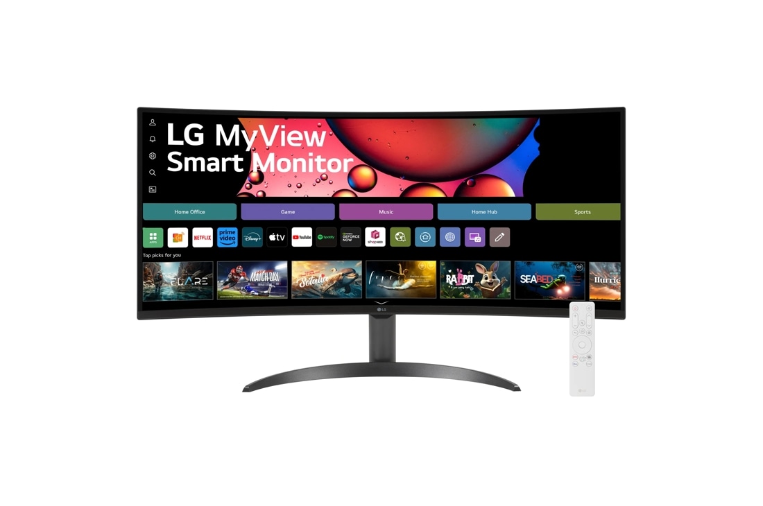 34" MyView Smart Monitor WQHD Curved Screen 100Hz with webOS
