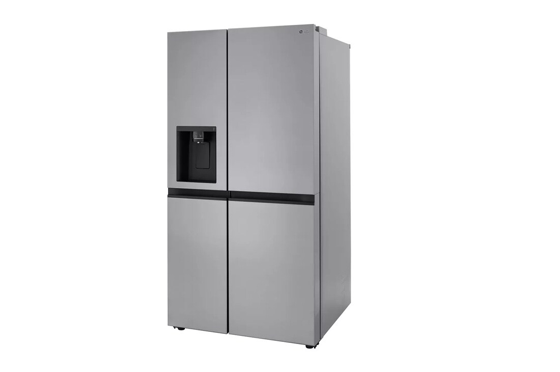 23 cu. ft. side-by-side counter-depth refrigerator right side angle view