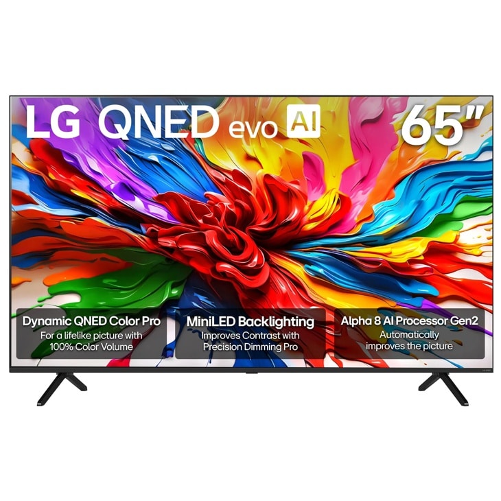 65 Inch LG QNED92A QNED TV 65QNED92AUA - Front View