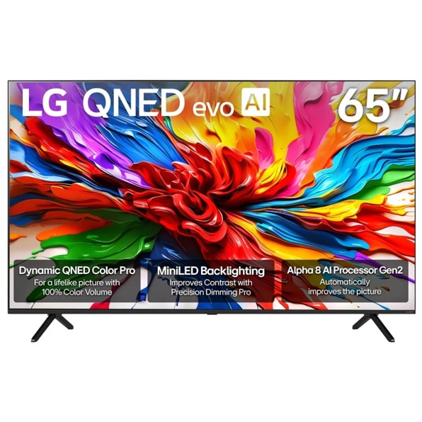 65 Inch LG QNED92A QNED TV 65QNED92AUA - Front View