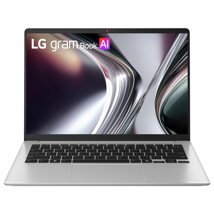 LG gram 14U40V-G.AR51U3 Laptop open front view with keyboard and display showing abstract wallpaper