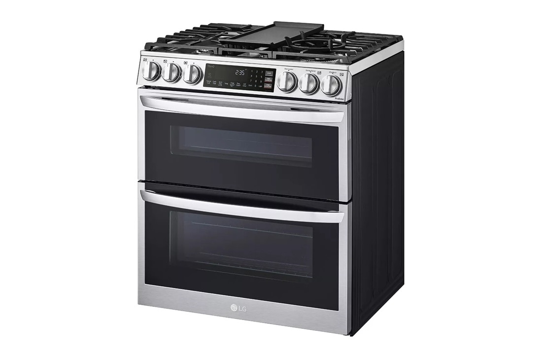 6.9 cu. ft. Smart InstaView® Gas Double Oven Slide-in Range with ProBake® Convection, Air Fry, and Air Sous Vide