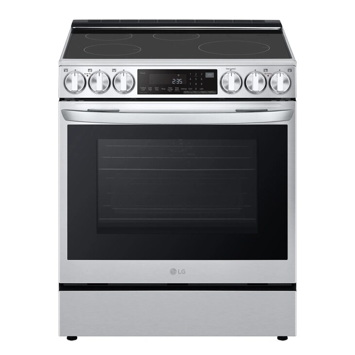 LG LSIL6336FE Range with smooth cooktop and digital control panel - Front View