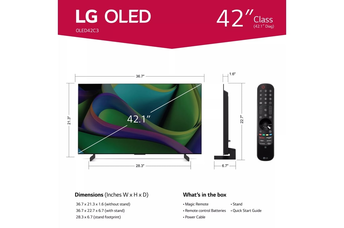 LG C3 42-Inch Evo OLED TV (OLED42C3PUA) Review