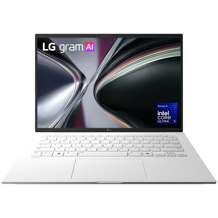 LG Gram 14Z90U-G.AU82U1 Laptop with Intel Core Ultra 5 Series 3 processor - Open Front View