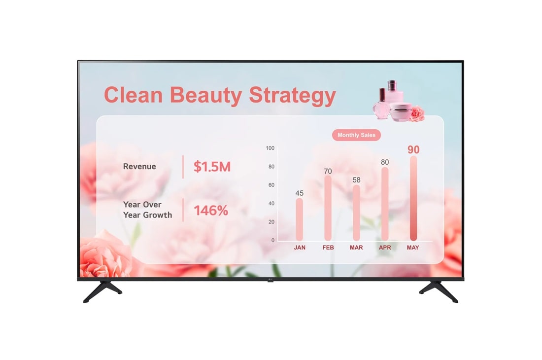43" PK340S Series UHD Signage TV with webOS, Power Management, & SuperSign compatible