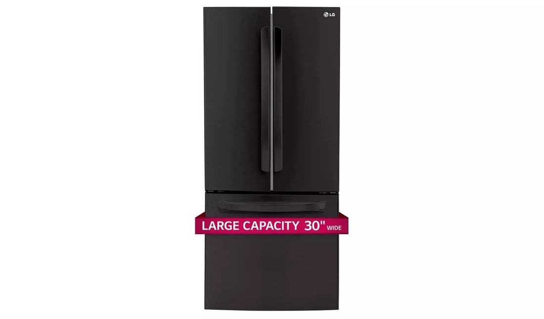 22 cu. ft. Large Capacity 30" Wide 3-Door French Door Refrigerator with Essex cabinets in White