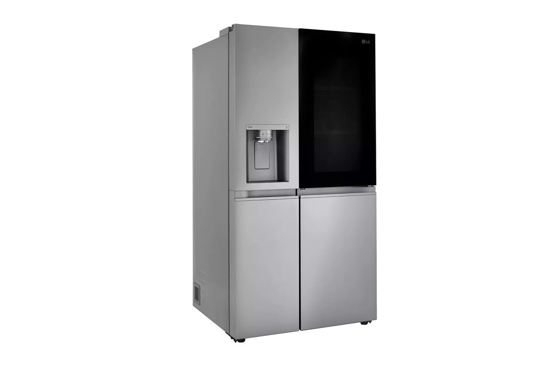 27 cu. ft. side by side door in door refrigerator left side angle view