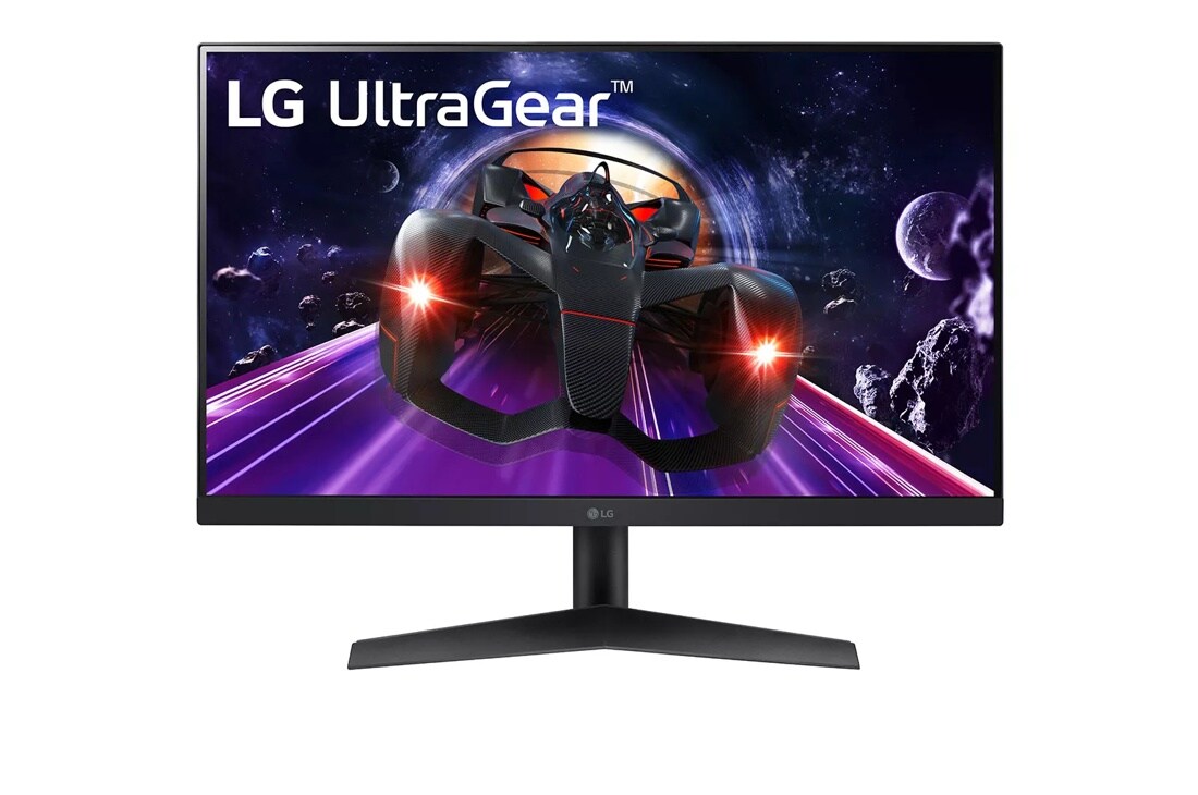 Front view of the 24 Inch LG UltraGear (24GN60R-B) gaming monitor with 144Hz refresh rate and 1ms (GtG) response time