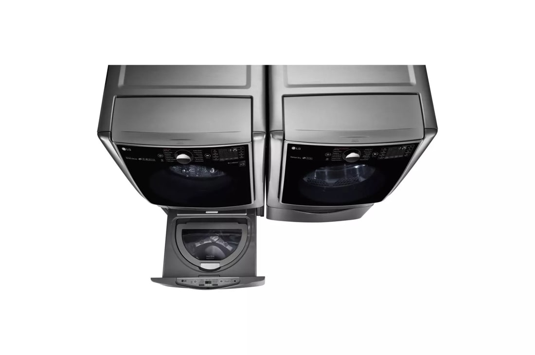 WD200CV LG Appliances 1.0 cu. ft. LG SideKick™ Pedestal Washer, LG  TWINWash™ Compatible GRAPHITE STEEL - Metro Appliances & More