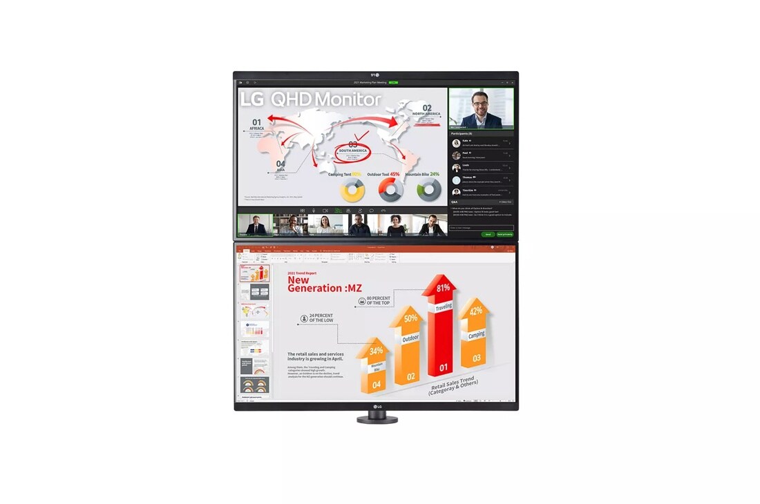 QHD Monitor Ergo Dual with USB Type-C™ and Daisy Chain