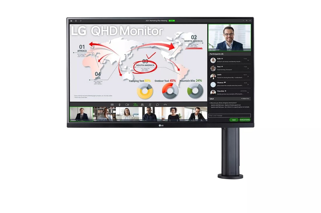 32" Ergo QHD IPS Monitor with USB Type-C™
