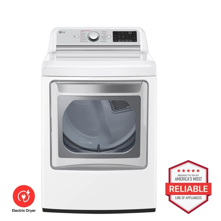LG DLEX7900WE Electric Dryer Brought to You by Americas Most Reliable Line of Appliances - Front View