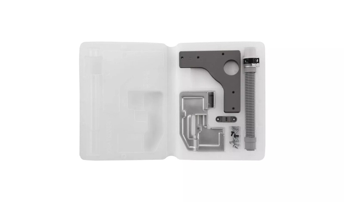 Front view of the 27" Laundry Stacking Kit - Chrome - TSTK1. 