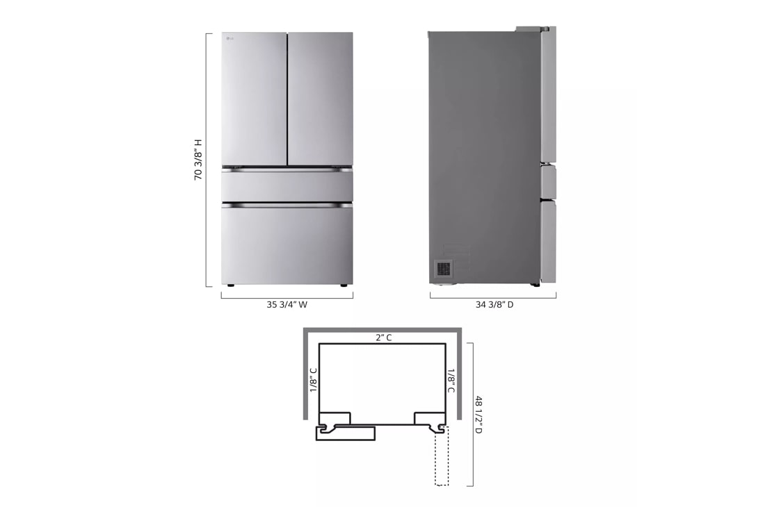 30 cu. ft. Smart Standard-Depth MAX™ 4-Door French Door Refrigerator with  Full-Convert Drawer™