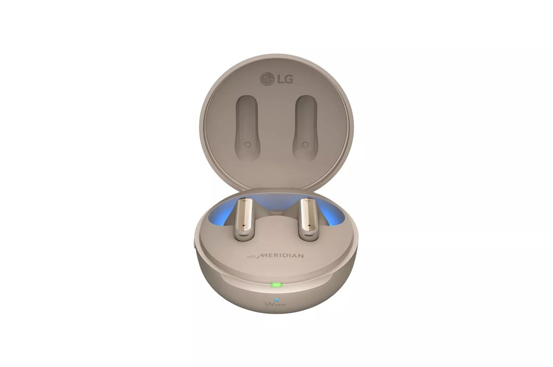 LG TONE Free FP9E (Haze Gold) - Plug & Wireless UVnano True Wireless Bluetooth Earbuds