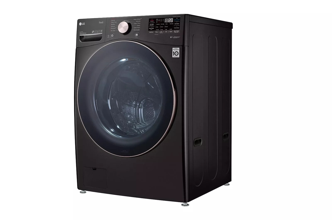 LG Large Capacity Smart WiFi Front Load Washer with TurboWash 360 - 4.5 cu.  ft. Black Steel