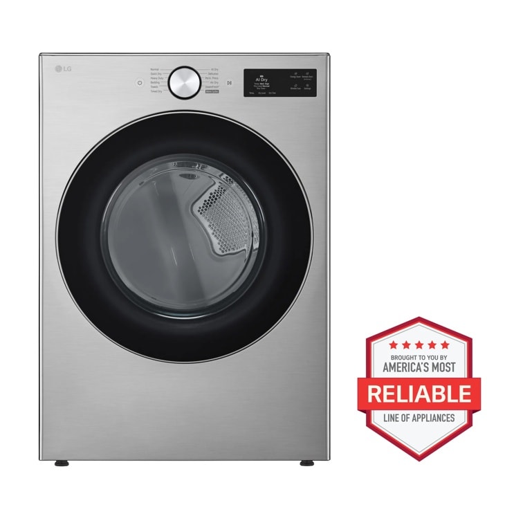 7.4 cu. ft. Ultra Large Capacity Smart Front Load Electric Dryer with TurboSteam®, AI Sensing and Hybrid Electronic Controls with LCD Display DLEX5800V