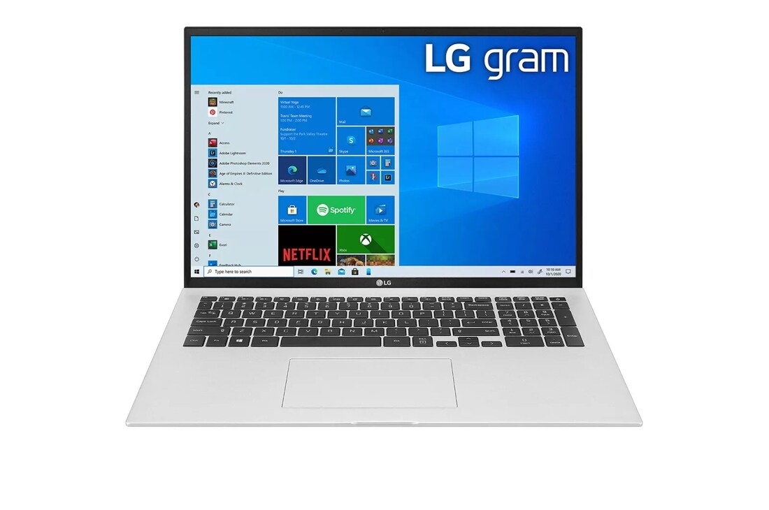 17” Silver 16:10 WQXGA gram Laptop with Windows 10 Pro, 16GB RAM