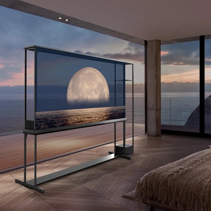 World's First Transparent True Wireless TV LG SIGNATURE OLED T