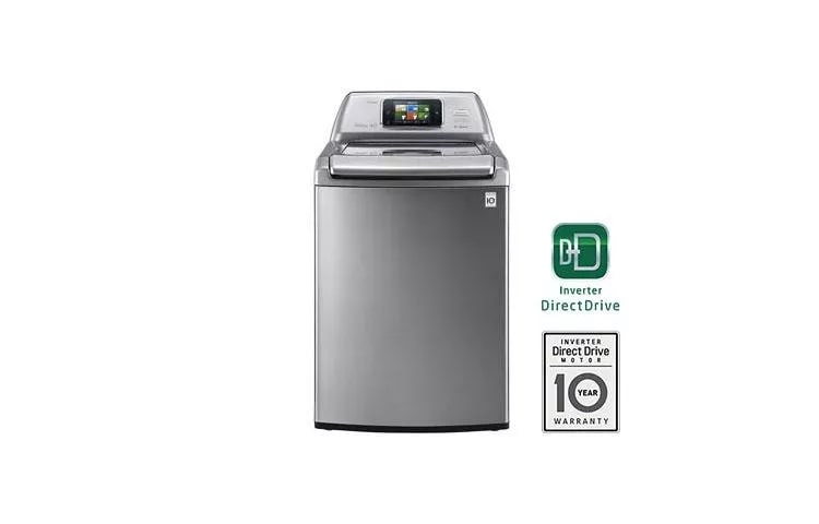 Smart ThinQ™ 4.7 cu. ft. Ultra Large Capacity High Efficiency Top Load SmartWasher LG laundry appliance product view 1