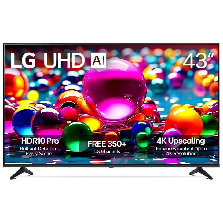 43 inch Class LG UHD AI UA77 4K Smart TV 2025 - 43UA7700AUA.AUS
