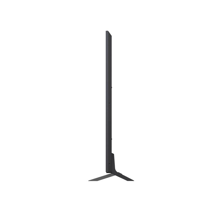 86-Inch LG QNED TV 86MRGB95BUA - Side Profile showing ultra-slim design with sturdy base stand