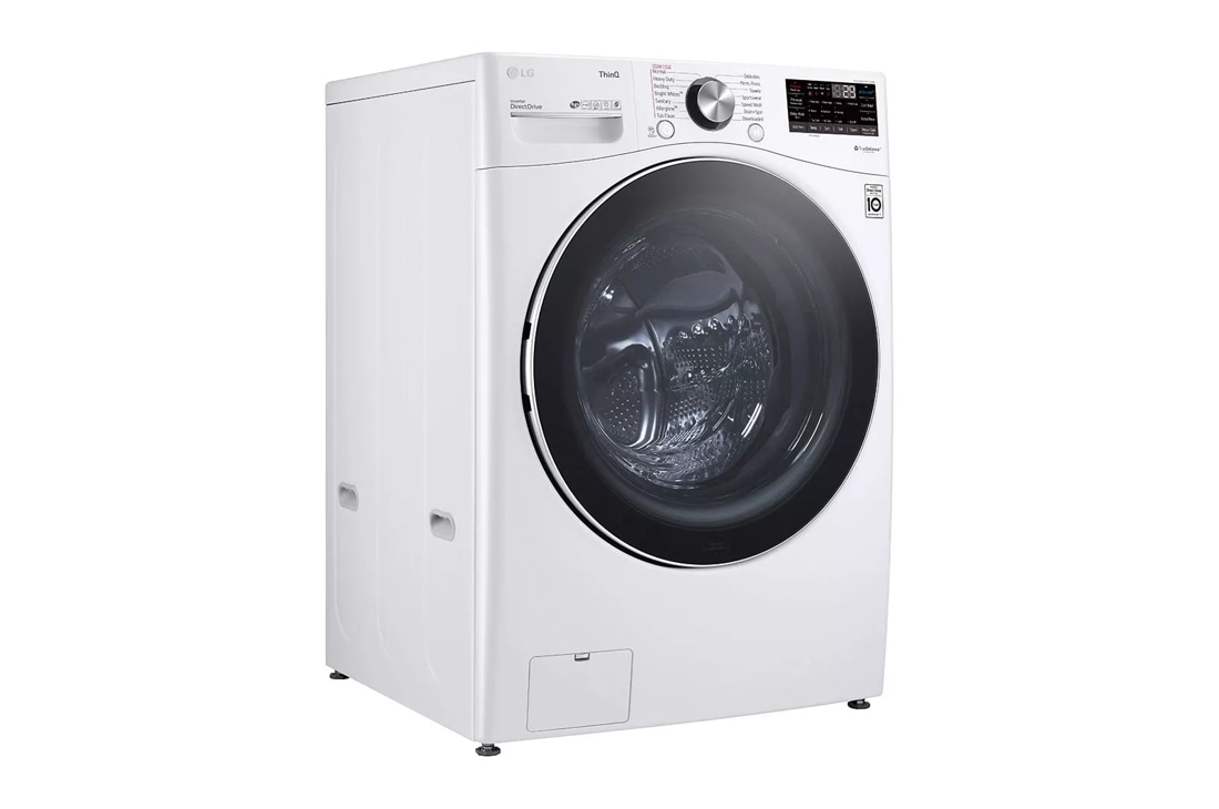 LG 27 in. 5.0 cu. ft. Stackable Front Load Washer with 6 Motion Technology,  Tub Clean System & Speed Wash Cycle - White