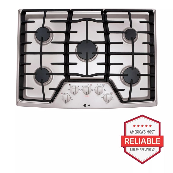 LG LSCG307ST 30 Inch Gas Cooktop with 5 Sealed Burners, Continuous