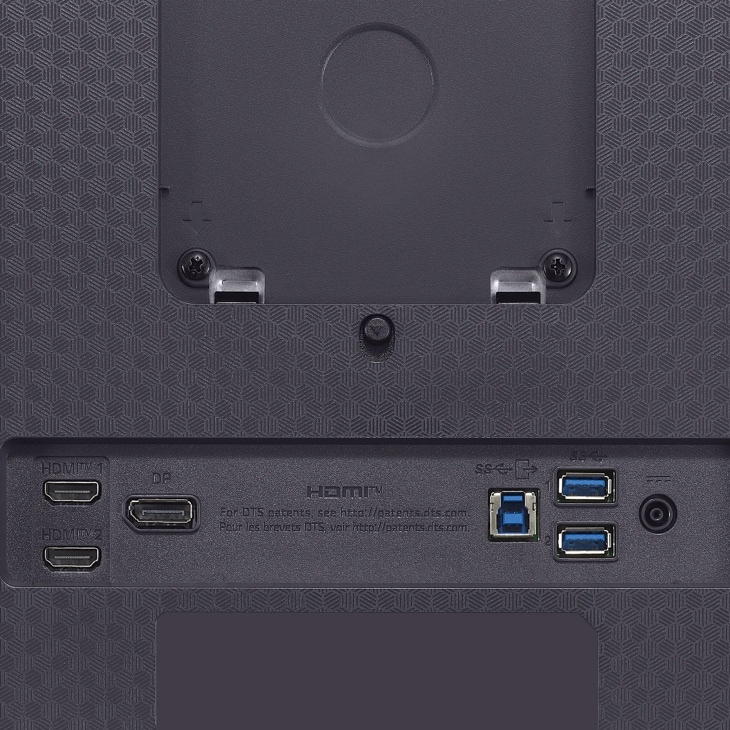 LG 27GX700A-B 27 Monitor – Back View with Ports