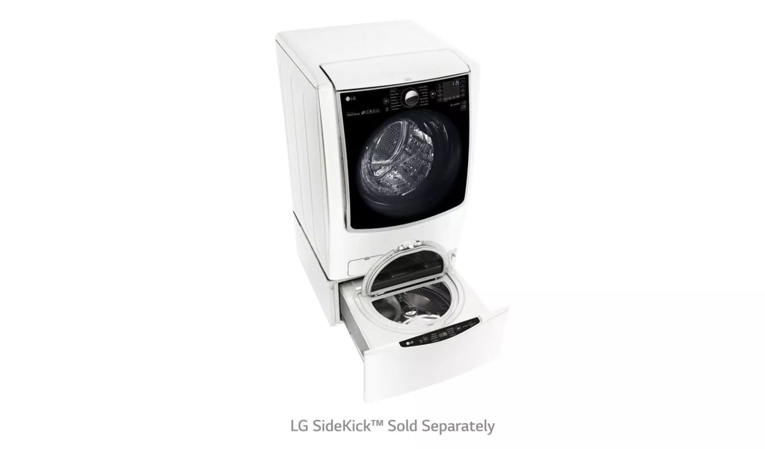 5.2 cu. ft. Large Smart wi-fi Enabled Front Load Washer TurboWash® LG laundry appliance product view 1