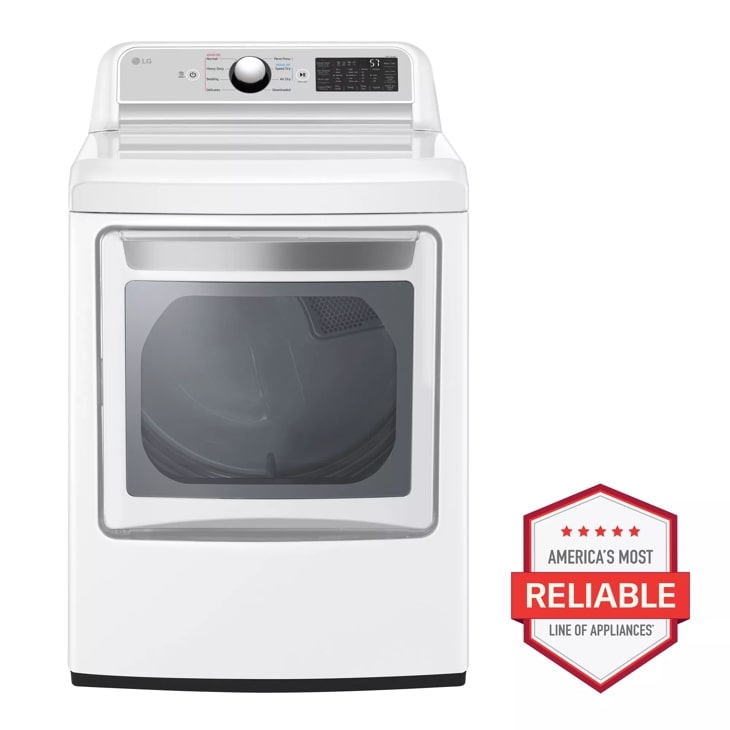 7.3 cu. ft. Ultra Large Capacity Smart wi-fi Enabled Rear Control Electric Dryer with EasyLoad™ Door