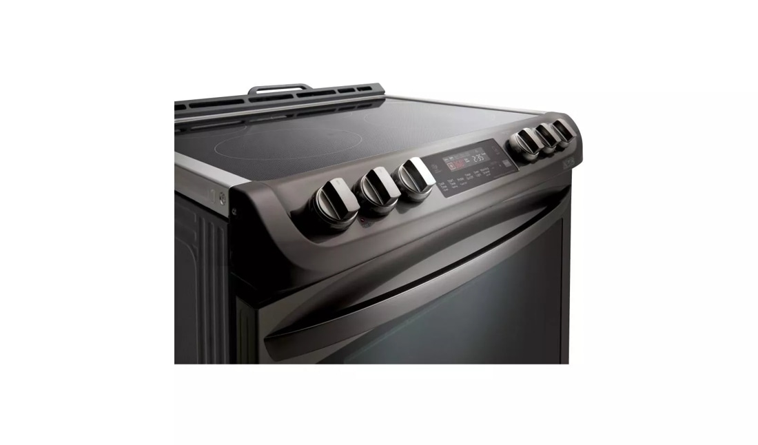 Lg electric stove on sale black stainless