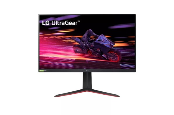 Front view of the 32 Inch LG UltraGear (32GP750-B) gaming monitor with 165Hz refresh rate and 1ms (GtG) response time