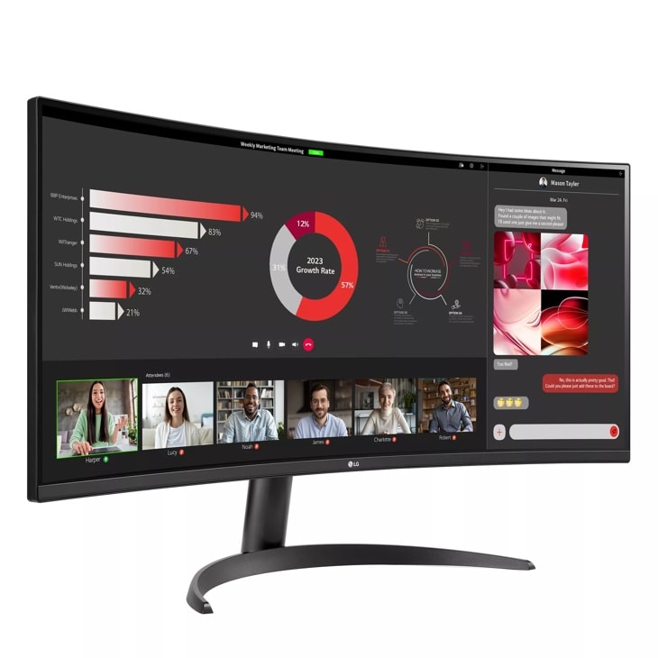 LG 34-inch Curved Ultrawide WQHD Monitor - Thumbnail 4