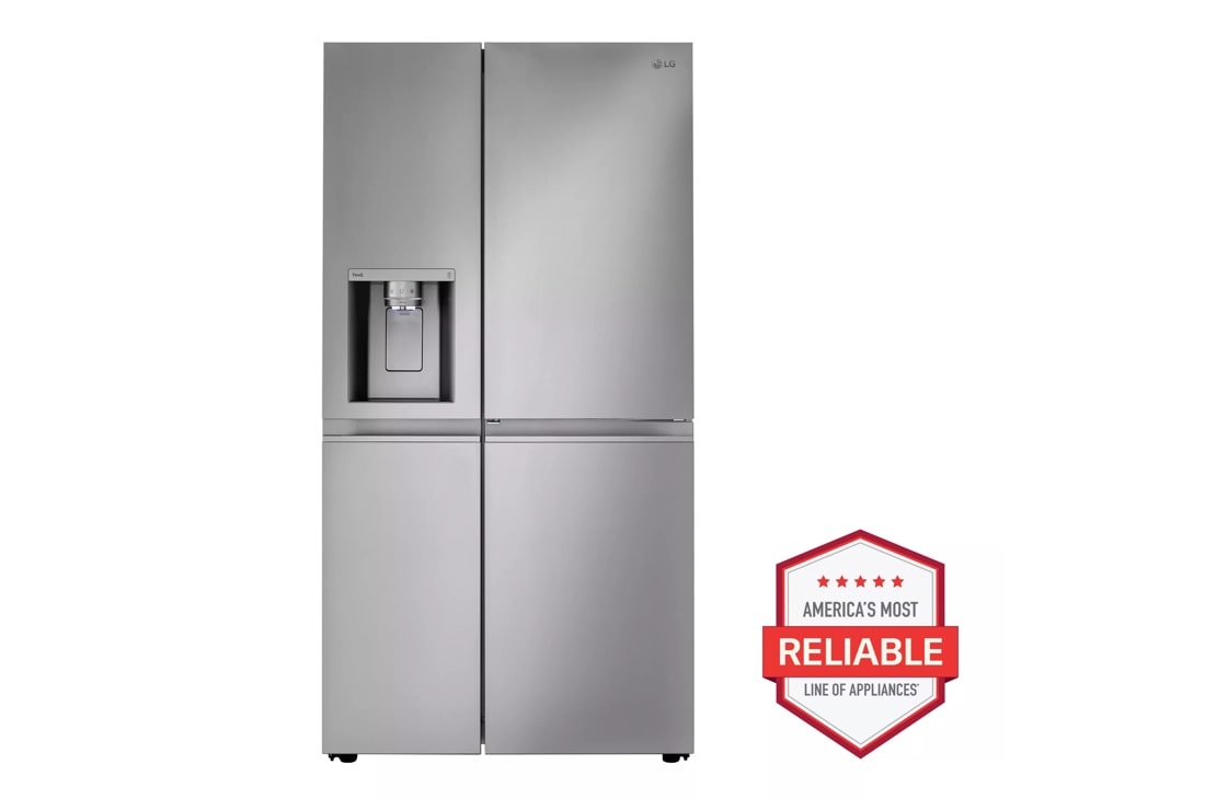 Samsung 27.4-cu ft Side-by-Side Refrigerator with Ice Maker (Fingerprint  Resistant Stainless Steel) in the Side-by-Side Refrigerators department at