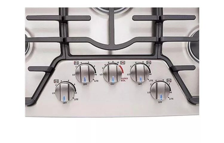 30” Gas Cooktop with the Professional Look of Stainless Steel