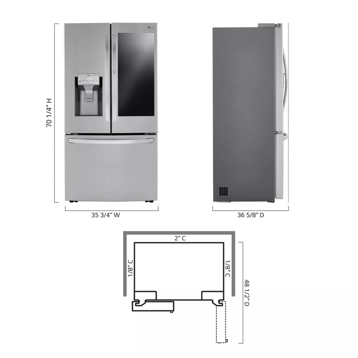 Ripiano Frigorifero LG Modello LRFVS3006S/02 – Parte OEM AHT73233923